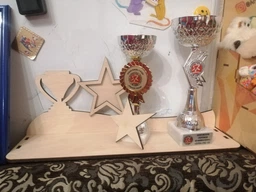 Медальница с фоторамкой "Звезда" и полочкой, Мастер А&В, 470х309х105мм (Арт 1146) фото от покупателей 5
