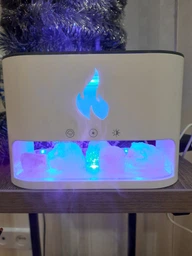 Зволожувач повітря з ефектом полум'я і з гімалайською сіллю 3в1 RGB Чорний фото від покупців 1