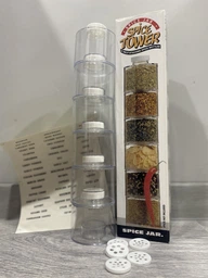 Набір Carousel для спецій Spice Tower, на 6 шт з пластика колір прозорий. фото від покупців 4