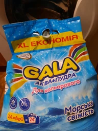 Пральний порошок Gala Аква-Пудра Морська свіжість для кольорової білизни 3.6 кг (8006540519394) фото від покупців 3