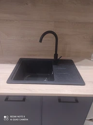 Мойка кухонная, гранитная, прямоугольная Valetti 35R 62х43см Терра + смеситель фото от покупателей 7