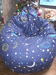 Крісло-груша бавовна "Космос" KatyPuf L 100x75