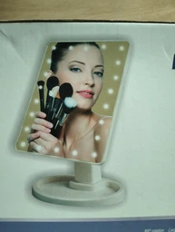 Дзеркало для макіяжу Superstar Magnifying Mirror 22 Чорне з LED підсвічуванням (4141TRMOC2) TIN66