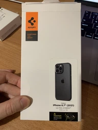 Чохол протиударний Spigen Ultra Hybrid для Iphone 13 Pro Max (6.7") Matte Black Прозорий ACS03205 фото від покупців 5