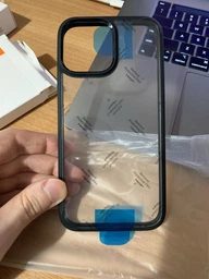 Чохол протиударний Spigen Ultra Hybrid для Iphone 13 Pro Max (6.7") Matte Black Прозорий ACS03205 фото від покупців 2