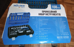 Профессиональный набор инструментов в кейсе Molder 1/2", 1/4" 72 T, CR-V, 108 предметов (MT60108) фото от покупателей 6