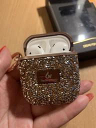 Протиударний TPU Чохол Bling World Rock Diamond для Навушників AirPods 1/2 Синій