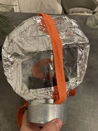 Маска противогаз полнолицевой Self Care SC-30TZL противопожарный шлем из фольги с защитой органов дыхания 30 минут фото от покупателей 4