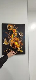 Картина Холстович для кухни Orange 75х100 см. Картина с фруктами для кухни, кафе, баров, ресторанов.