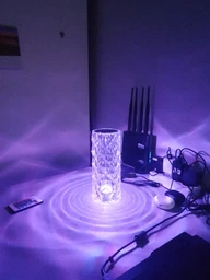 Настільна лампа нічник Роза з пультом RGB Crystal Rose фото от покупателей 18