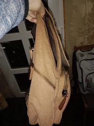Компактный женский текстильный рюкзак Vintage 20194 Черный фото от покупателей 6
