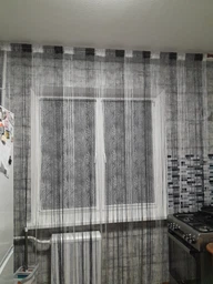 Штори нитки веселка з люрексом 300x280 cm Сіро-чорно-білі (NL-203) фото від покупців 3
