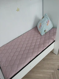 Покрывало 100×135 см двустороннее IDEIA для кресла, дивана, гипоаллергенное, дивандек, накидка пудра/серое (2200004199344)