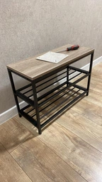 Банкетка універсальна Ferrum-decor Слайм 45x63x26 чорний ДСП Сосна Кембра 16мм (XK00006) фото від покупців 4