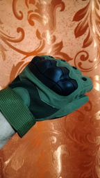 Тактичні рукавички Combat Touch Touchscreen військові Хакі M фото від покупців 7