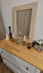 Настенное зеркало в деревянной раме из ясеня HomeDeco белое 160х80 см