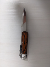 Нож складной с Удлиненным лезвием 440С сталь, кожаный чехольчик фото от покупателей 1