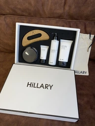 Подарочный набор шелкового ухода за телом с деревянным скребком Hillary Perfect Silk Body Care + Gua Sha: Кремовый скраб-антистресс + Крем-гель для душа + Крем для рук и ногтей + Увлажняющий лосьон-бустер M-11-382 фото от покупателей 11