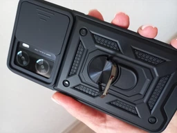 Чохол Camshield з кільцем-підставкою на OPPO A57S black
