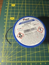 Припой ПОС-60 1мм 100гр с флюсом катушка Cynel Sn60Pb40-SW26