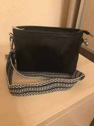 Невелика сумка через плече з натуральної шкіри Vintage у міському стилі чорного кольору (bg220fash80)