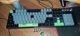 Набор кейкапов Hator First Ukrainian PBT keycaps UKR/ENG/rU White (HTS-136) фото от покупателей 1
