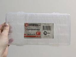 Органайзер Intertool 230 x 125 x 35мм x 9" прозрачный (BX-4000)