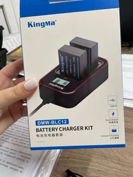 3-Pack DMW-BLC12 комплект из 2 аккумуляторов KingMa для Panasonic DMW-BLC12 и двойного зарядного устройства
