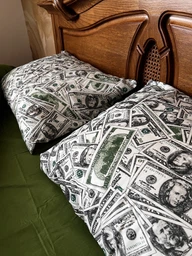 Комплект постельного белья MirSon Полуторный 143х210 см 17-0589 Dollars Бязь (2200007047192) фото от покупателей 6