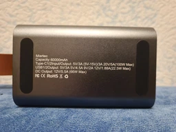 Павербанк 60000 mAh QC 3.0 PD 100W Фонарик - для ноутбука телефона роутера айфона, Универсальная батарея Внешний аккумулятор, темно-серый фото от покупателей 1