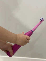 Детская электрическая зубная щетка DontoDent Pink от 4 лет 2 режима на аккумуляторе и на зарядку для девочки и детей kids young электрощетка на подарок комплект наклеек фото от покупателей 3