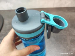Бутылка для воды EasyFit CHFe 1000 мл синяя (спортивная бутылочка, фляга для спорта) EF-7002-BL фото от покупателей 3