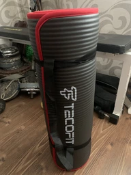 Коврик для йоги и фитнеса TECOFIT NBR с отделкой края тканью 183x61x1 см Black-Red + чехол-сумка в подарок (TOP18124795) фото от покупателей 6