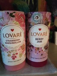 Чай зеленый байховый Strawberry Marshmallow Lovare Клубничный зефир Ловаре тубус 80г фото от покупателей 2