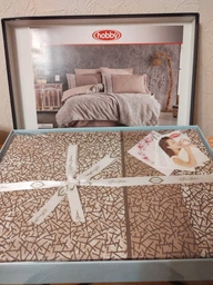 Комплект постільної білизни Hobby Poplin Silvana бежевий 200x220см євро (606433_2,0)