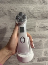 Микротоковый массажер для лица и шеи Swan Beauty Skin Boost RF-30 MS EMS массажер с микротоками от отеков лифтинг и тонус кожи мощный для омоложения с микротоками светотерапия аккумуляторный белый фото от покупателей 16