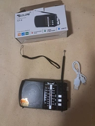 Радіоприймач Golon ICF-8 портативний від мережі та акумулятора Радіо USB. Колір чорний
