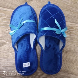 Женские домашние тапочки с закрытым носком FX shoes 15099-2 40-41 26 см Голубые (2820000003249) фото от покупателей 1