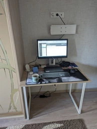 Комп'ютерний стіл Ferrum-decor Майк 75x100x70 білий ДСП Дуб Артізан 16мм (MAYK2200)