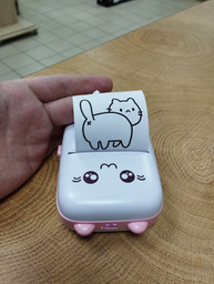 Портативний термопринтер JETIX Mini printer Pink з набором термопаперу (5 рулонів) фото від покупців 5