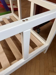 Детская деревянная кровать Монтессори BUSY WOOD на ножках Модель 10, Размер 160х80 см, Белый
