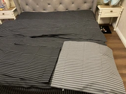 Комплект постельного белья Moon&Star Евро 200х220 см наволочки 4х70х70 см Gray Stripe&Black Бязь Gold Люкс (MS-820001059) фото от покупателей 4