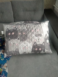 Подушка Руно Grey Cat антиаллергенное волокно 50х70 см (Р310.52СЛУ_Grey Cat) фото от покупателей 15