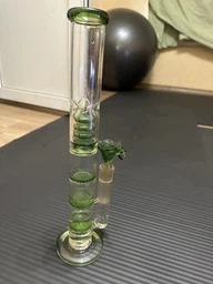 Бонг Стекло С Двумя Перколяторами “Honeycomb Cobra Green”