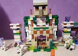 Конструктор дитячий Minecraft Фортеця Залізний Голем ігрова фортеця майнкрафт набір з кубиків та фігурок героїв і тварин 998 деталей з будиночком та аксесуарами розвиваючий для хлопчиків та дівчаток OnePro 70947 фото від покупців 9