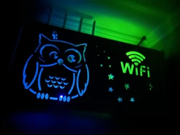 Полка для роутера WiFi Сова и звезды коробка 40*20*10 см Белая фото от покупателей 7