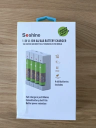 Зарядний пристрій Soshine Chocolate US 1.5V + 4 шт. Li-Ion аккумулятора АА на 1,5В 3300 mWh фото від покупців 1