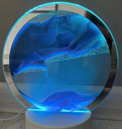 Ночник 3D зыбучие пески с Led подсветкой 7 режимов синий песок фото от покупателей 10