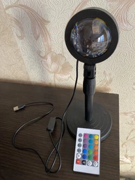 Светильник проекционный Sunset Lamp RGB с пультом на штативе USB проектор атмосферная лампа разноцветная фото от покупателей 12