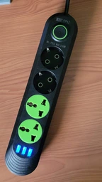 Мережевий фільтр Voltronic 2 розетки EU + 2 розетки Universal + 3 USB, 1.5 м, переріз 3х0.75 мм, 2500 В Чорний (F01U-Black) фото від покупців 6